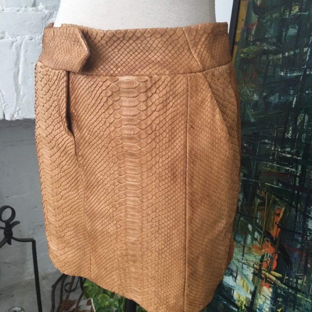 Vintage Borbonese Genuine Python Snakeskin Skirt - image 3